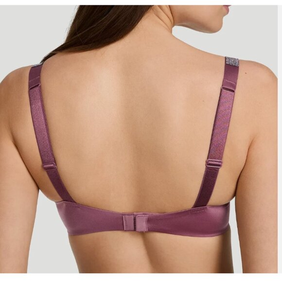 Victorias Secret Very Sexy Shine Strap Purple Vapor Bombshell PushUp Bra 36D Set - Picture 3 of 14